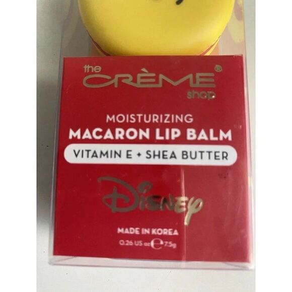 THE CREME SHOP DISNEY Winnie the Pooh Vitamin E Shea Butter MACARON LIP BALM NEW - Picture 3 of 8